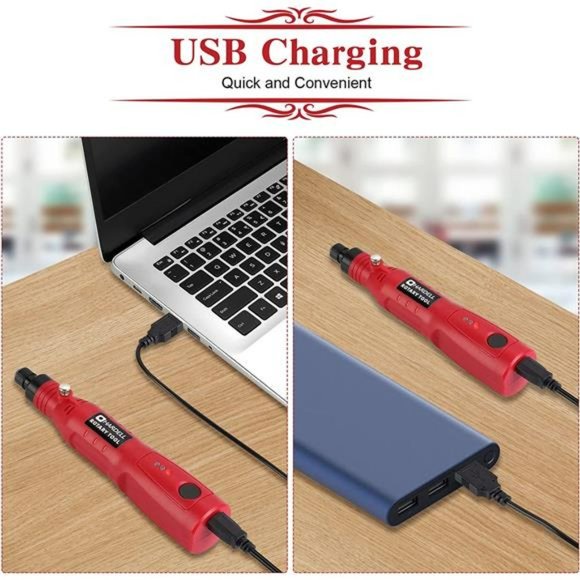 Mini Cordless Rotary Tool,3-Speed Power Rotary Tool Equipped with USB Charging - Picture 5 of 7